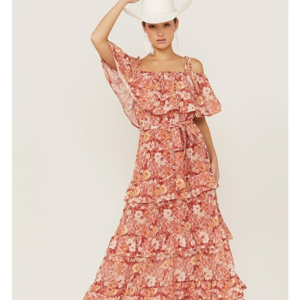 Flying Tomato Floral Ruffle Tiered Maxi Dress 🌸
